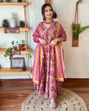 Fariha Pink Cotton Kurta Set - Param Iqbal