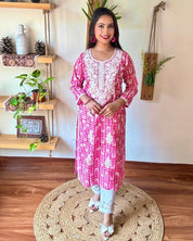 Gulrukh Pink Cotton Suit - Param Iqbal