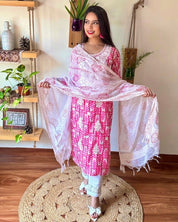 Gulrukh Pink Cotton Suit - Param Iqbal