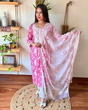 Gulrukh Pink Cotton Suit - Param Iqbal