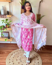 Gulrukh Pink Cotton Suit - Param Iqbal