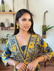 Hina Blue Cotton Kurta Set - Param Iqbal