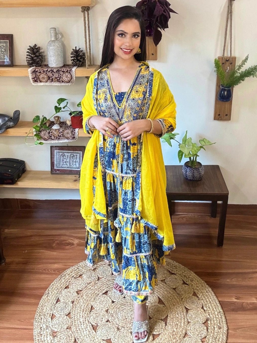 Hina Blue Cotton Kurta Set - Param Iqbal