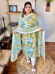 Jahnavi Cream Cotton Kurta Set - Param Iqbal