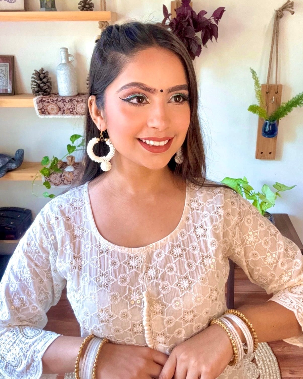 Jannat White Cotton Kurta Set - Param Iqbal