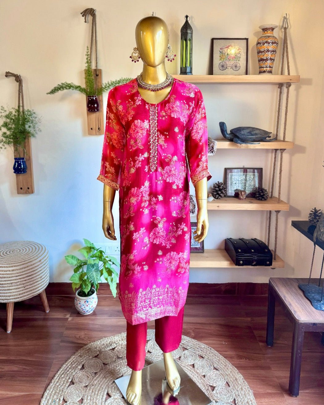 Jazmin Pink Organza Kurta Set - Param Iqbal