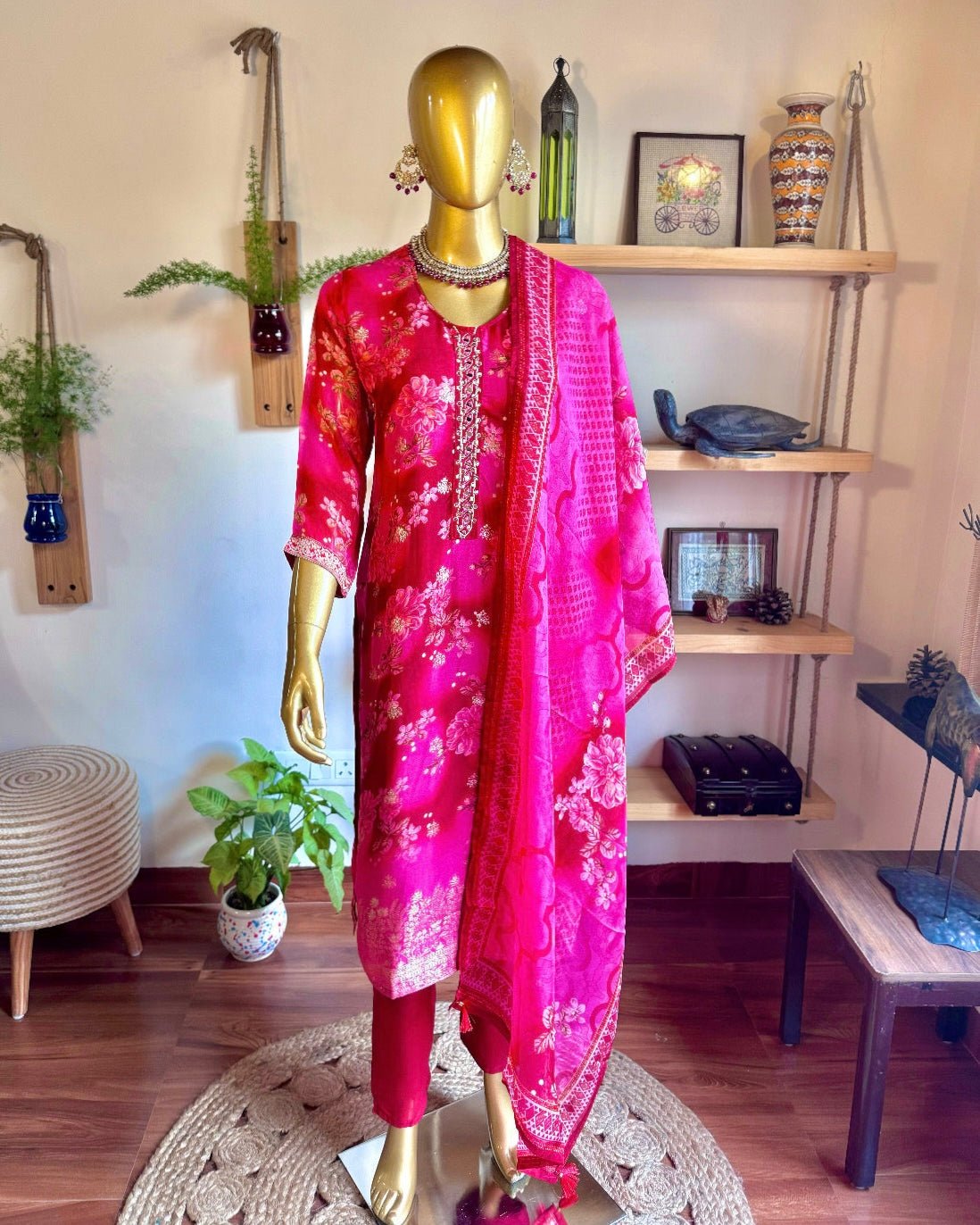Jazmin Pink Organza Kurta Set - Param Iqbal