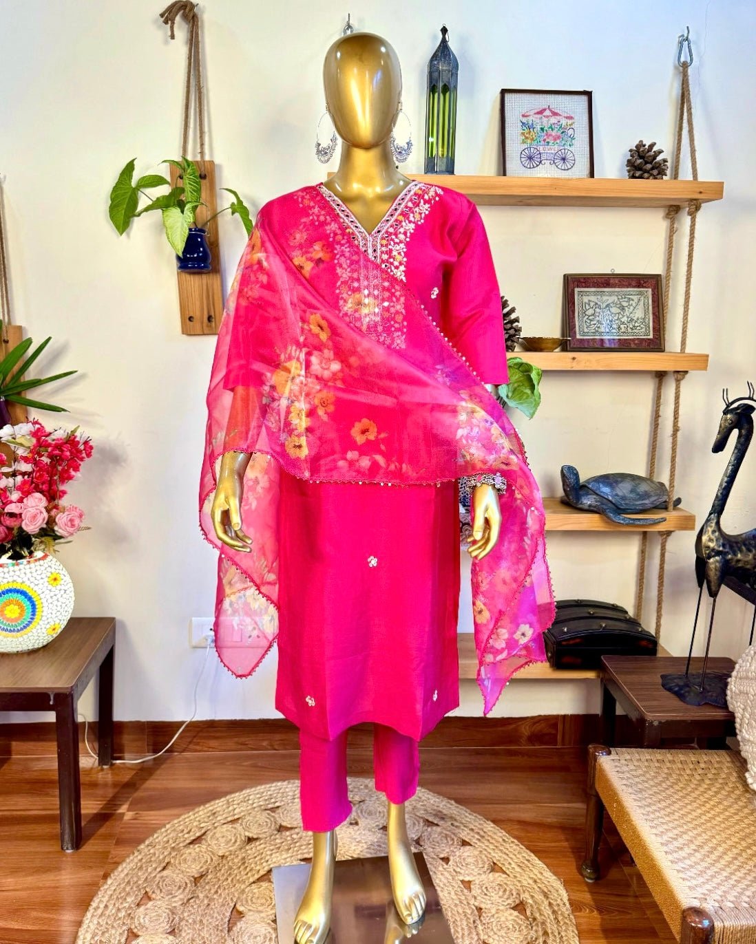 Kiana Pink Silk Kurta Set - Param Iqbal