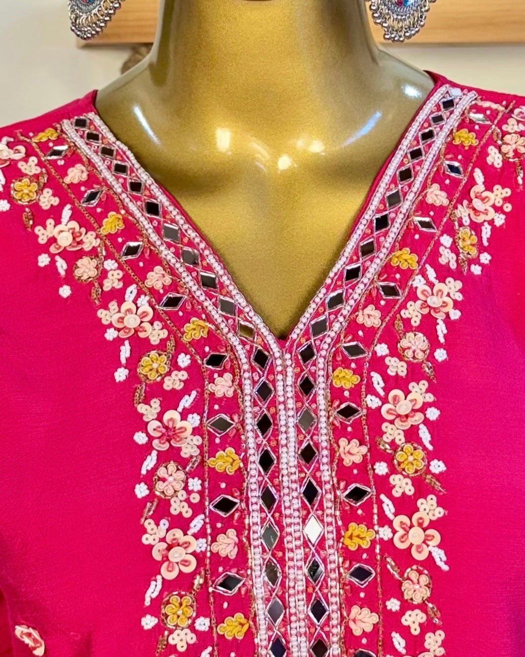 Kiana Pink Silk Kurta Set - Param Iqbal
