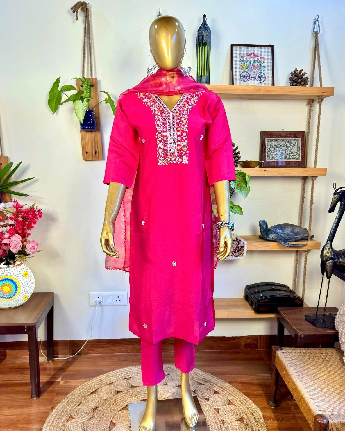 Kiana Pink Silk Kurta Set - Param Iqbal