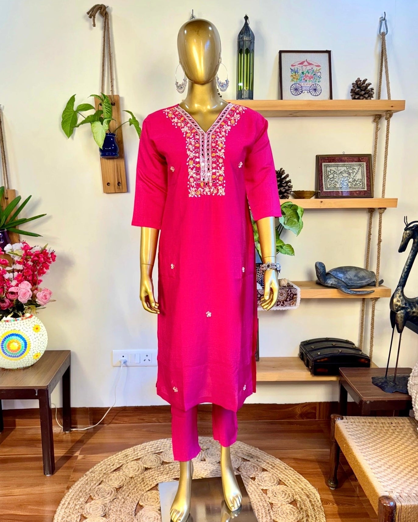 Kiana Pink Silk Kurta Set - Param Iqbal