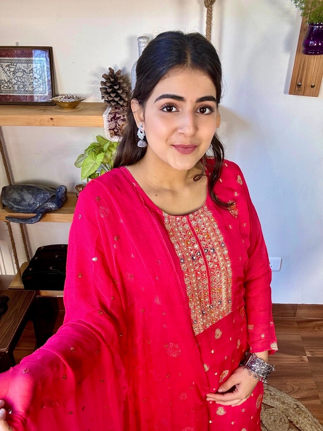 Lekha Pink Organza Kurta Set - Param Iqbal