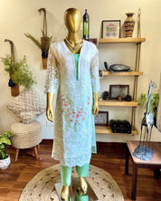Mumtaz Green Organza Kurta Set - Param Iqbal