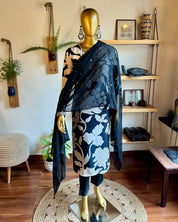 Sabiyah Black Chinnon Kurta Set - Param Iqbal