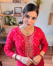 Saira Pink Muslin Kurta Set - Param Iqbal