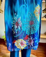 Sakina Blue Organza Kurta Set - Param Iqbal