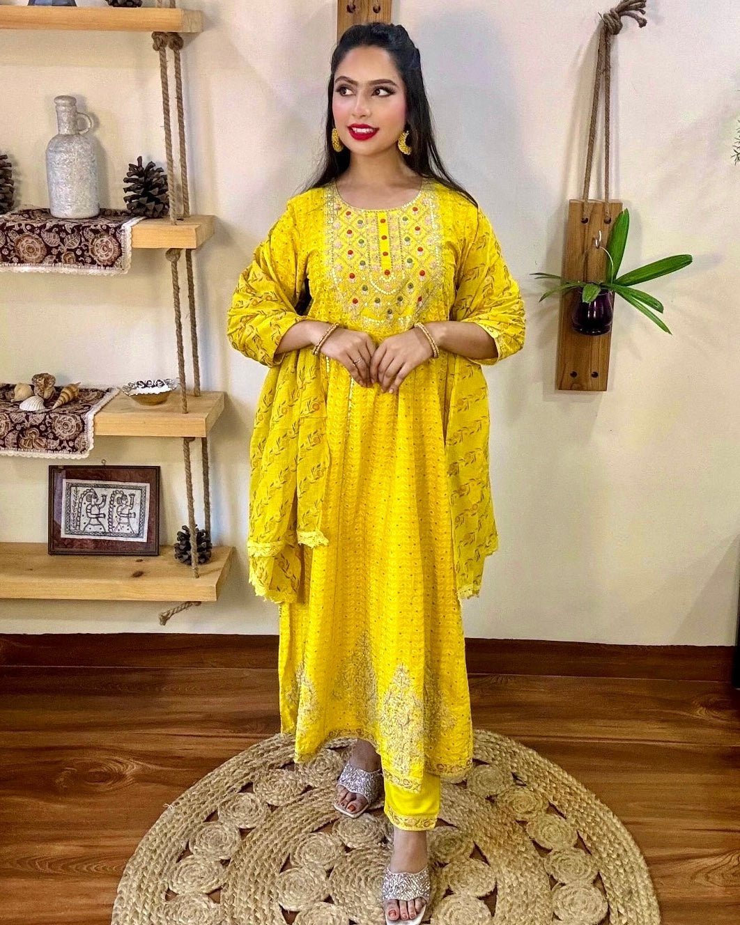 Urooj Yellow Cotton Kurta Set - Param Iqbal