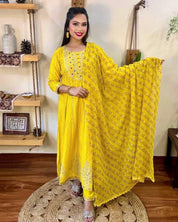 Urooj Yellow Cotton Kurta Set - Param Iqbal