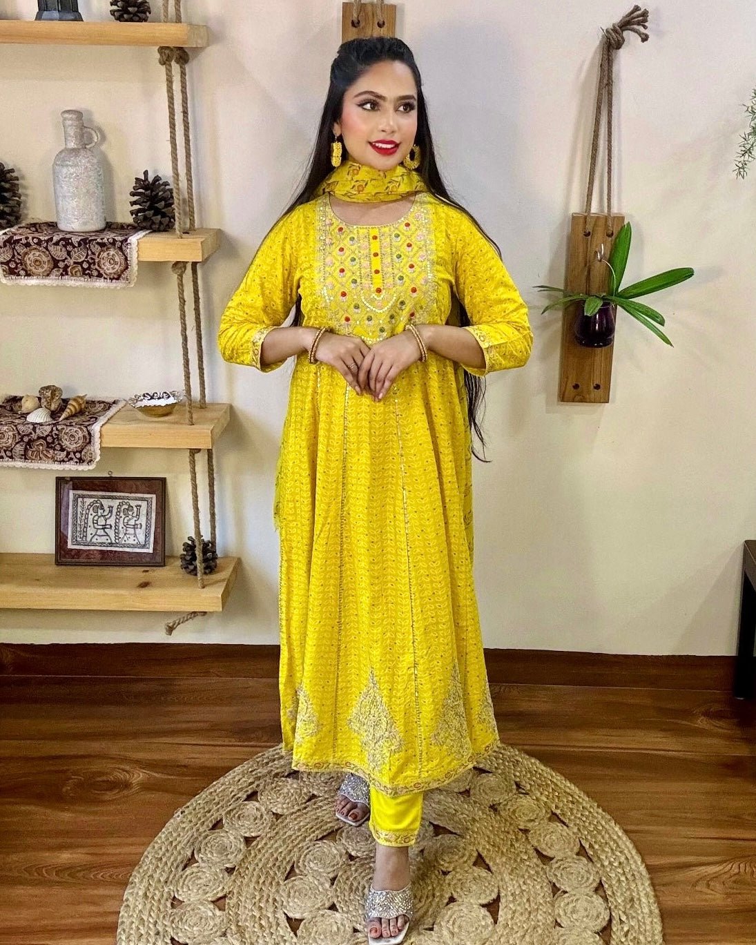Urooj Yellow Cotton Kurta Set - Param Iqbal