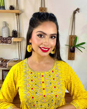 Urooj Yellow Cotton Kurta Set - Param Iqbal