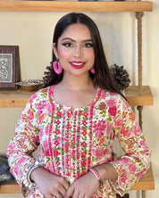 Vaanya White Cotton Kurta Set - Param Iqbal