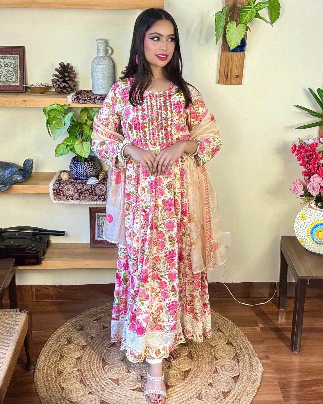 Vaanya White Cotton Kurta Set - Param Iqbal