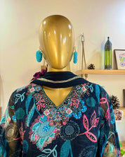 Zeenat black organza Kurta Set - Param Iqbal
