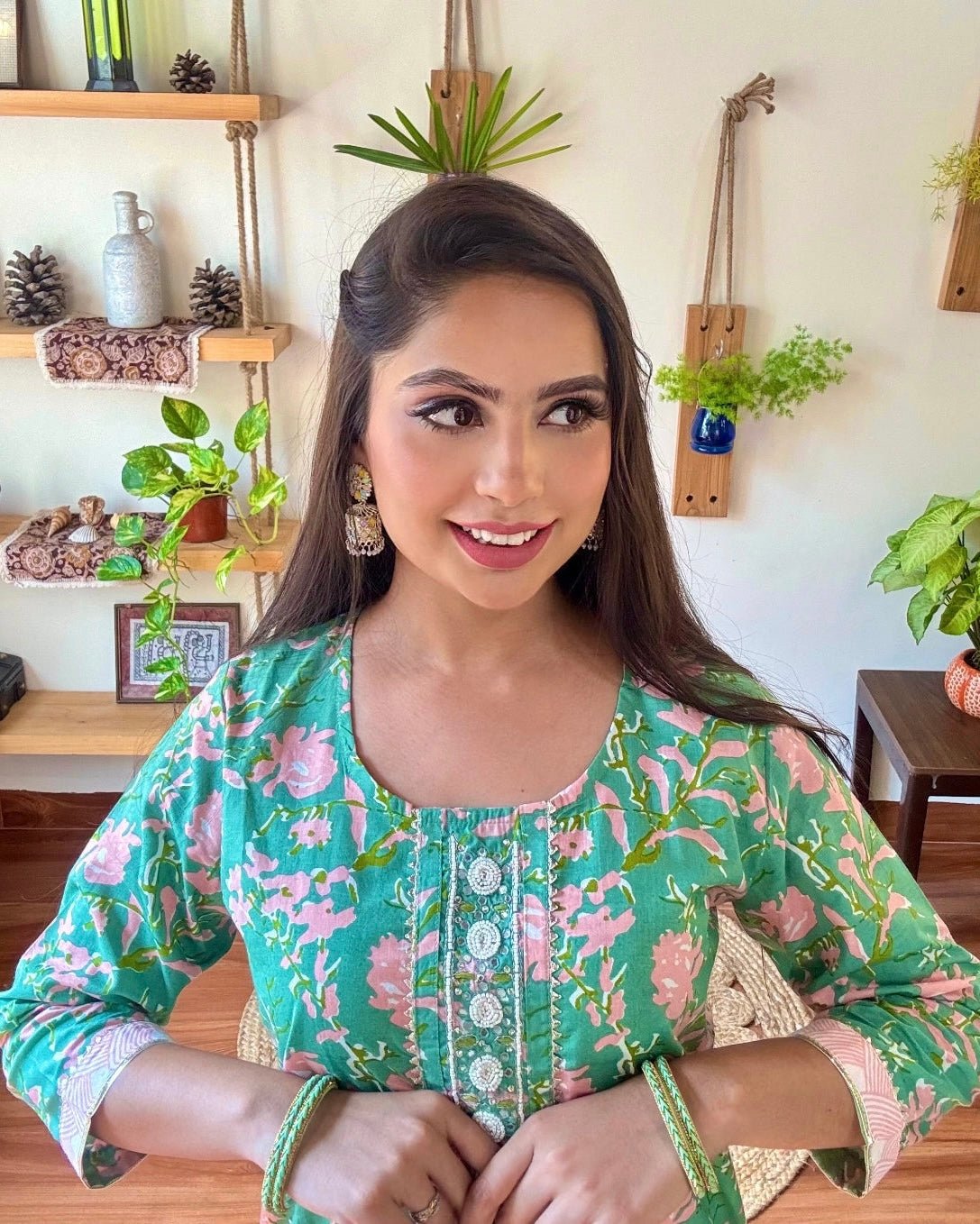 Zivah Green Cotton Kurta Set - Param Iqbal