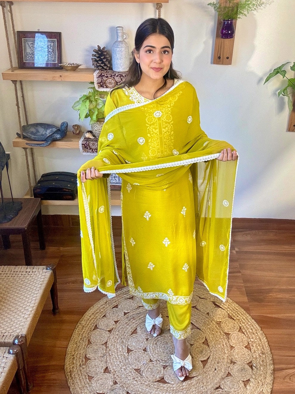 Mehak Lime Green Rayon Suit |Param Iqbal