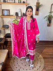 Avantika Pink Rayon Suit | Param Iqbal