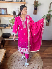 Avantika Pink Rayon Suit | Param Iqbal