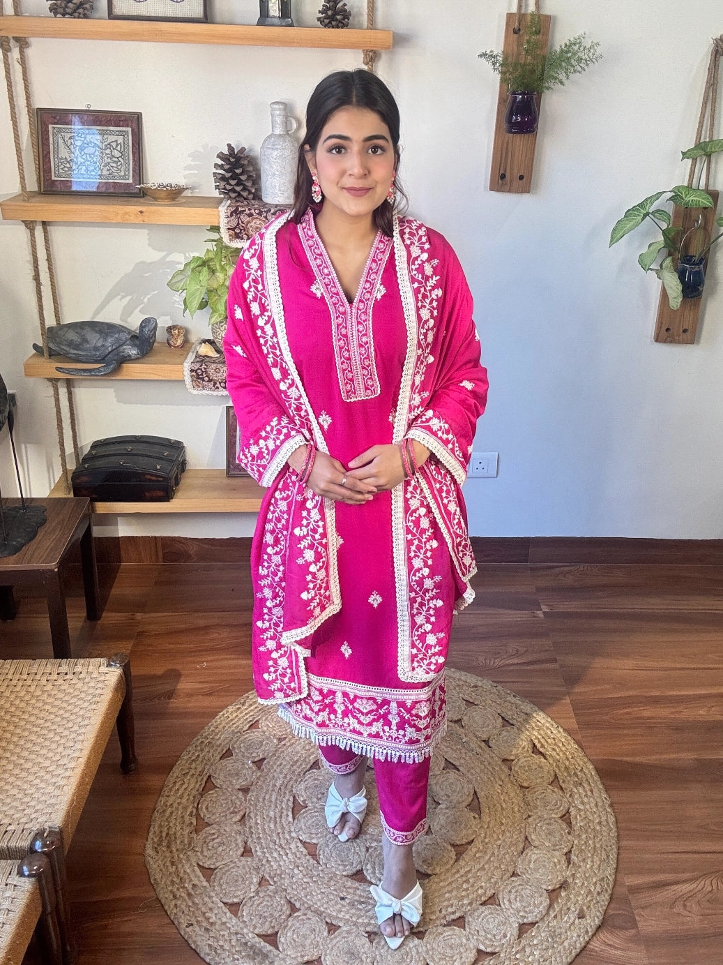 Avantika Pink Rayon Suit | Param Iqbal