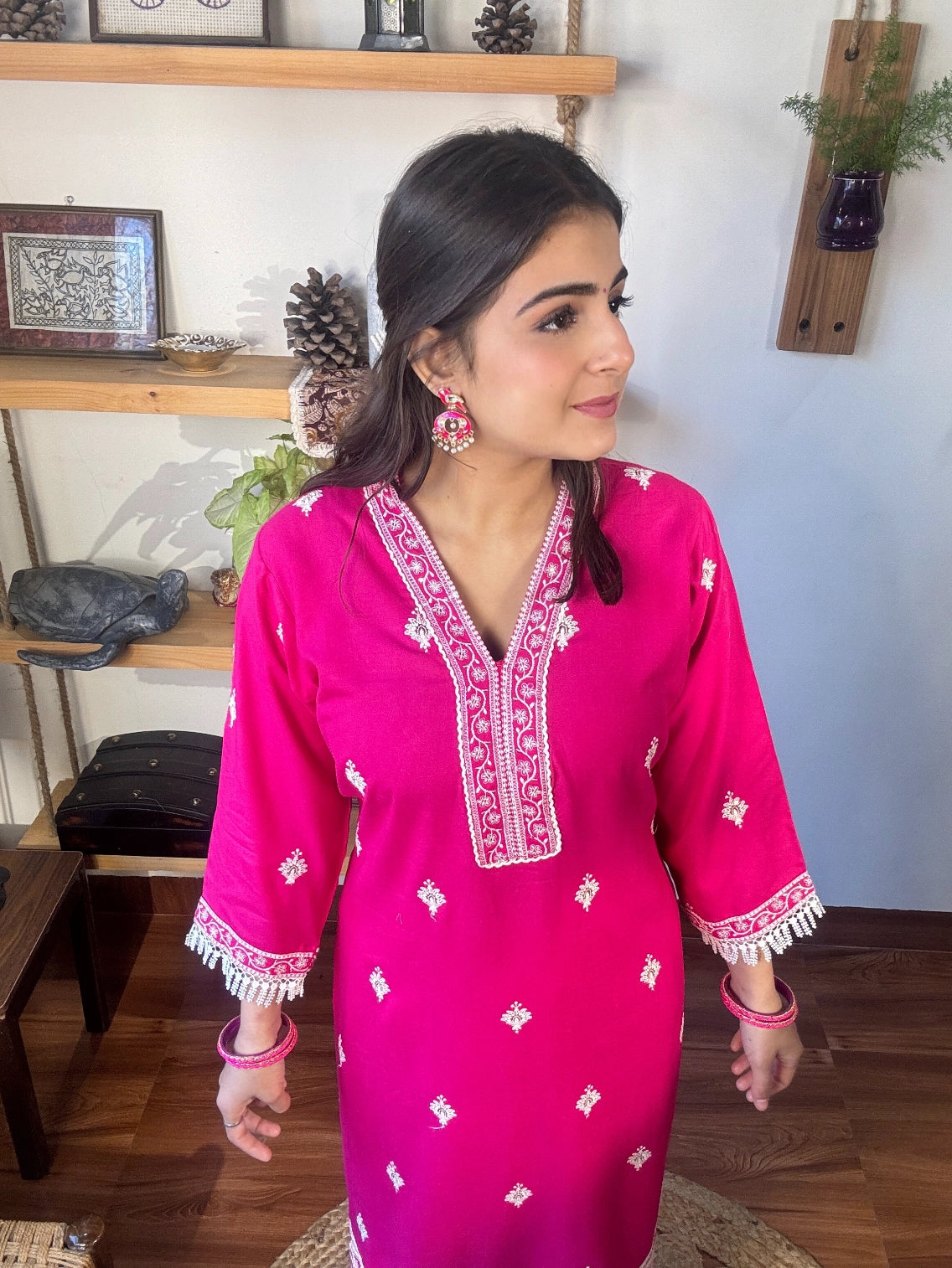 Avantika Pink Rayon Suit | Param Iqbal