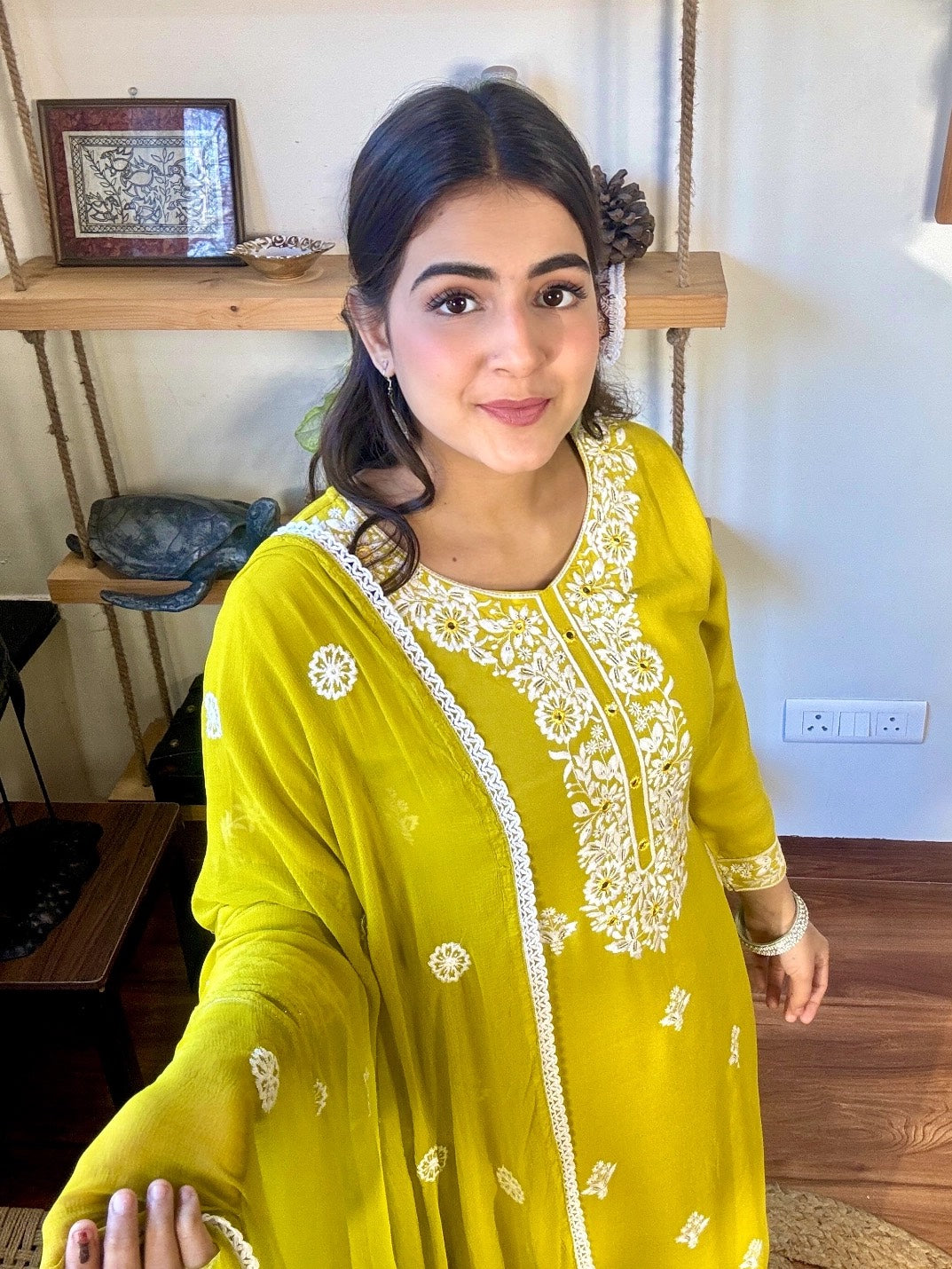 Mehak Lime Green Rayon Suit |Param Iqbal