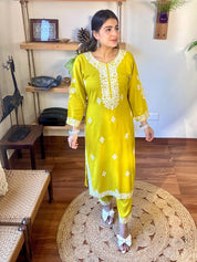 Mehak Lime Green Rayon Suit | Param Iqbal