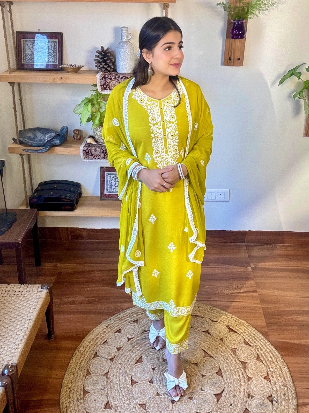 Mehak Lime Green Rayon Suit |Param Iqbal