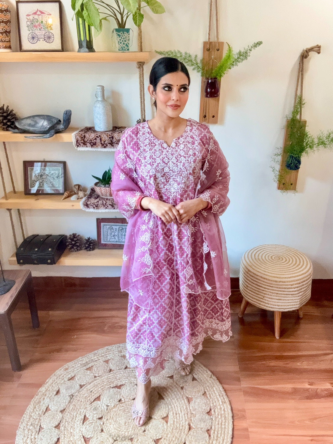 Gauhar Pink Cotton Suit | Param Iqbal 