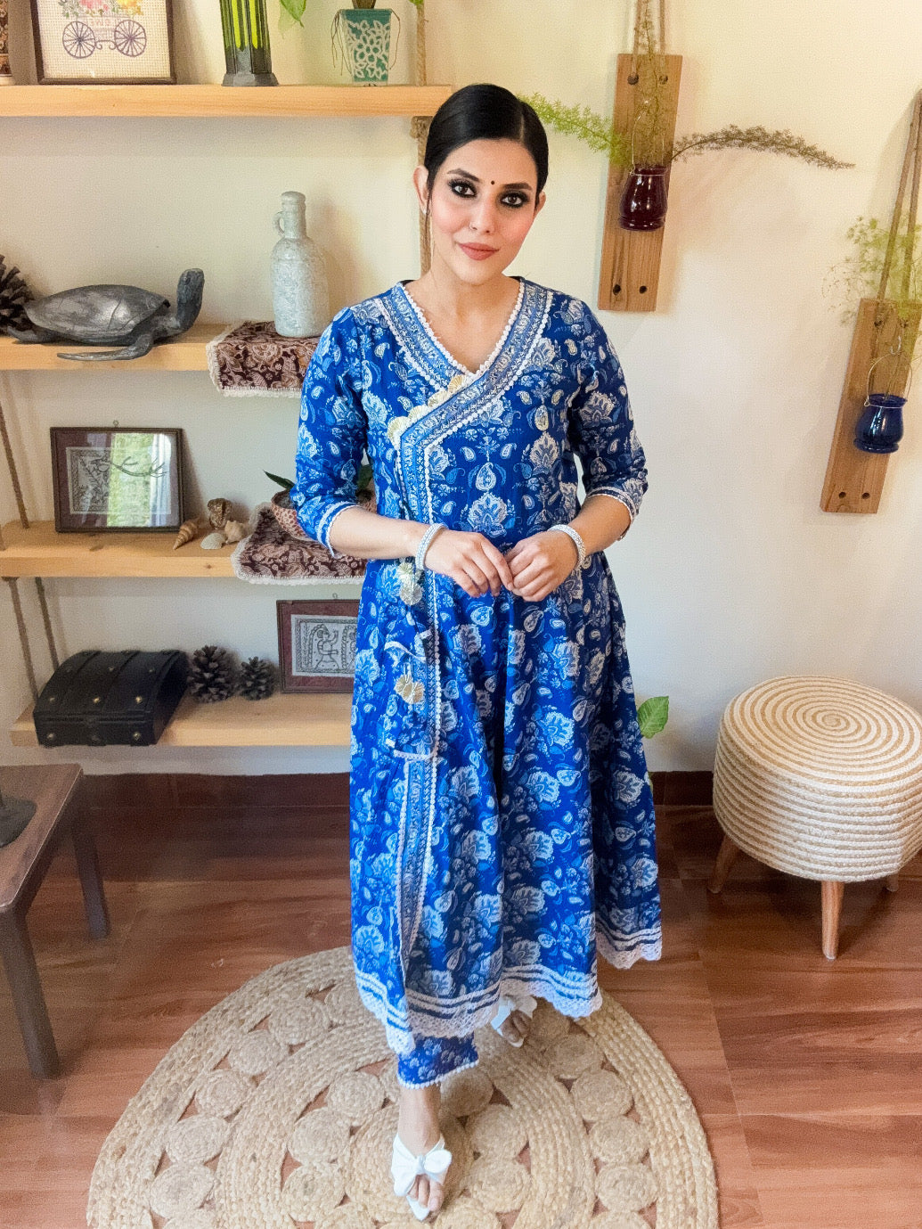 Gulbano Blue Cotton Suit | Param Iqbal 