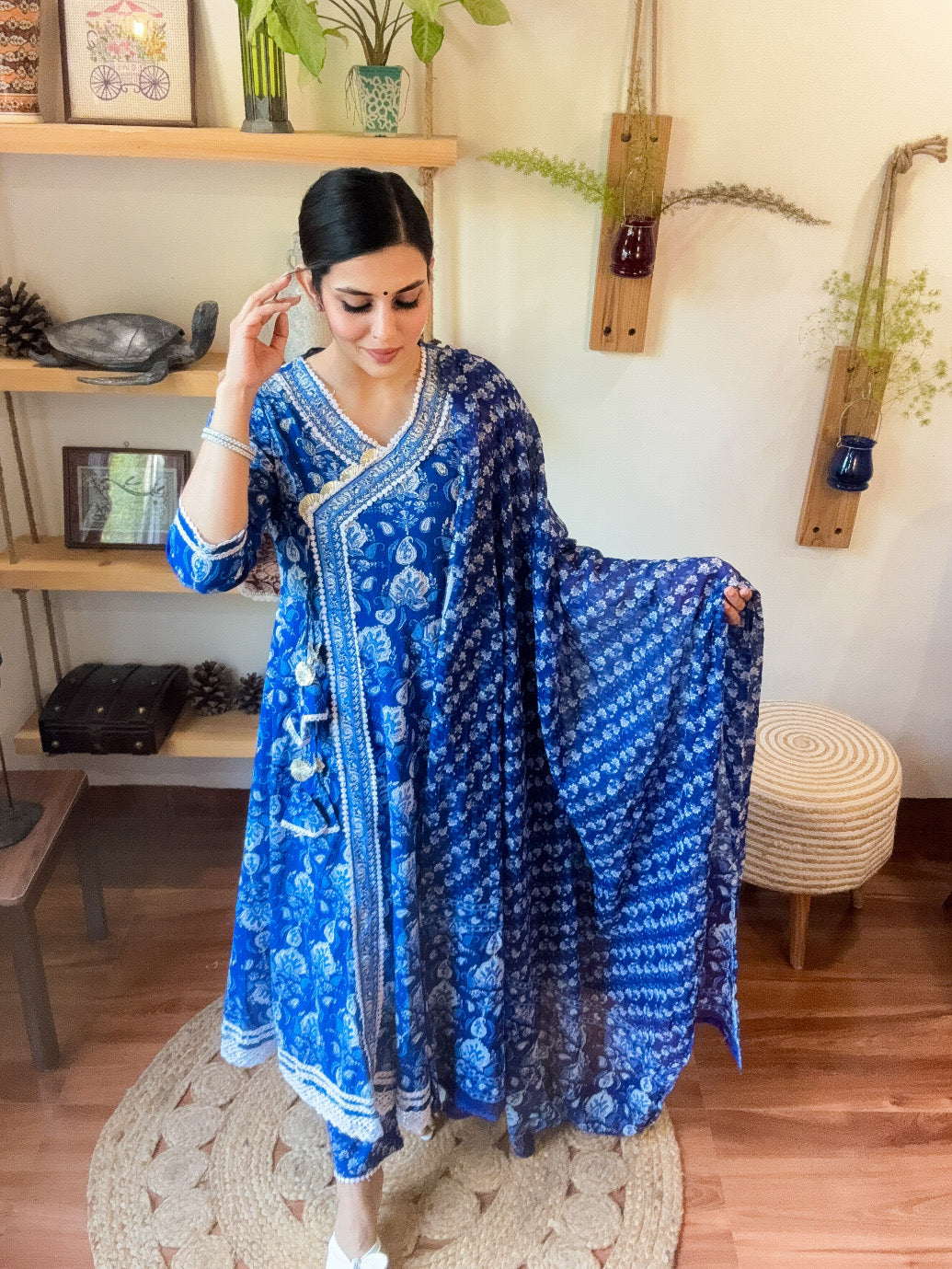 Gulbano Blue Cotton Suit | Param Iqbal 