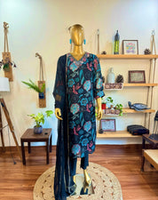 Zeenat black organza suit | Param Iqbal 