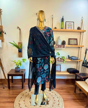 Zeenat black organza suit | Param Iqbal 