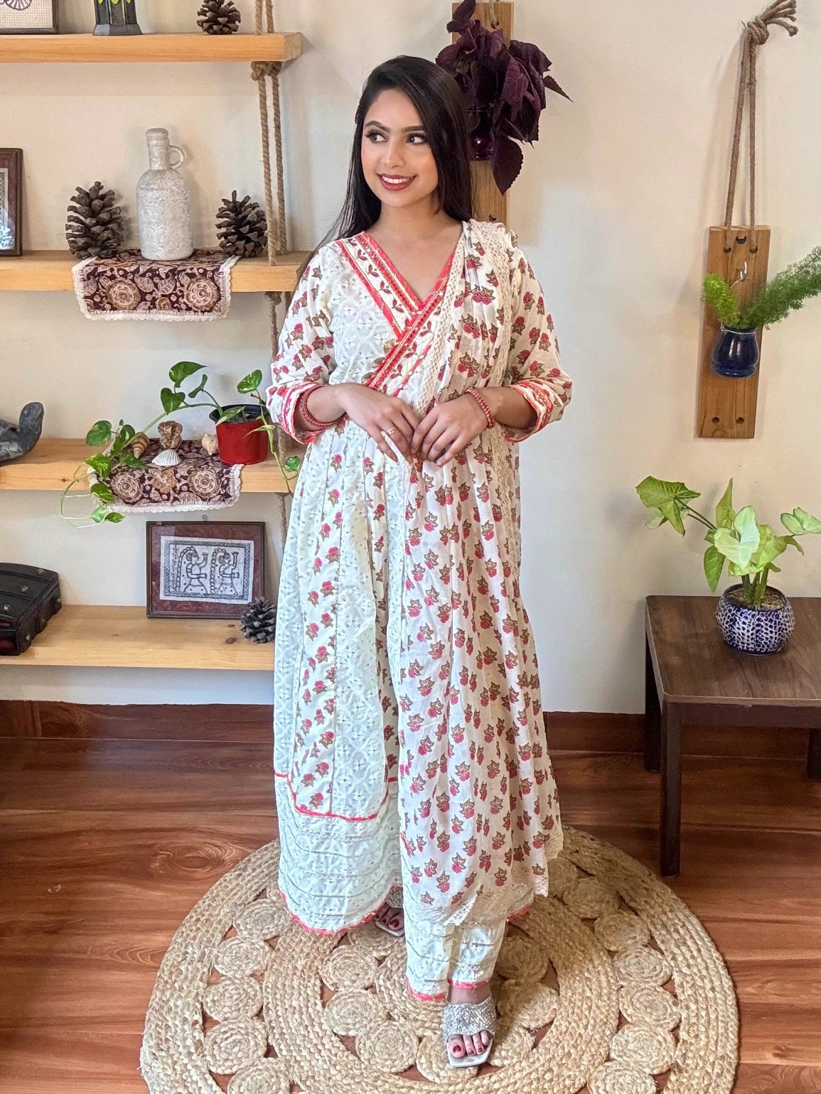 Niloufar white Cotton Suit |Param Iqbal 