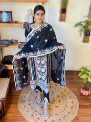 Baani Black Rayon Suit | Param Iqbal