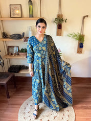 Pakeezah Blue Cotton Suit | Param Iqbal 