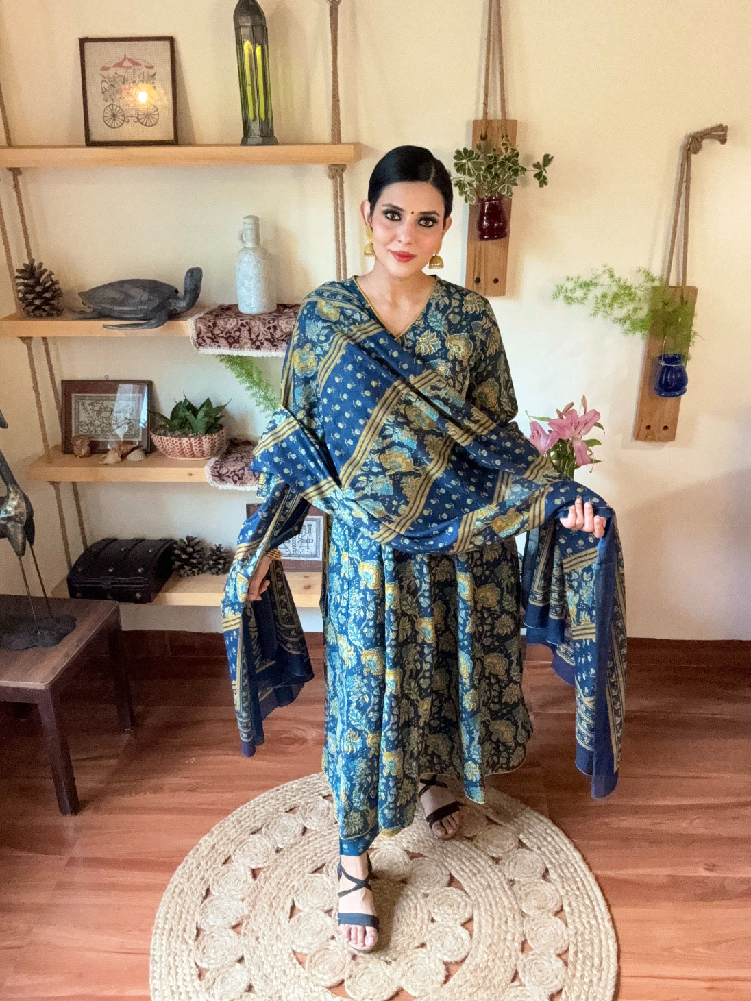 Pakeezah Blue Cotton Suit | Param Iqbal 