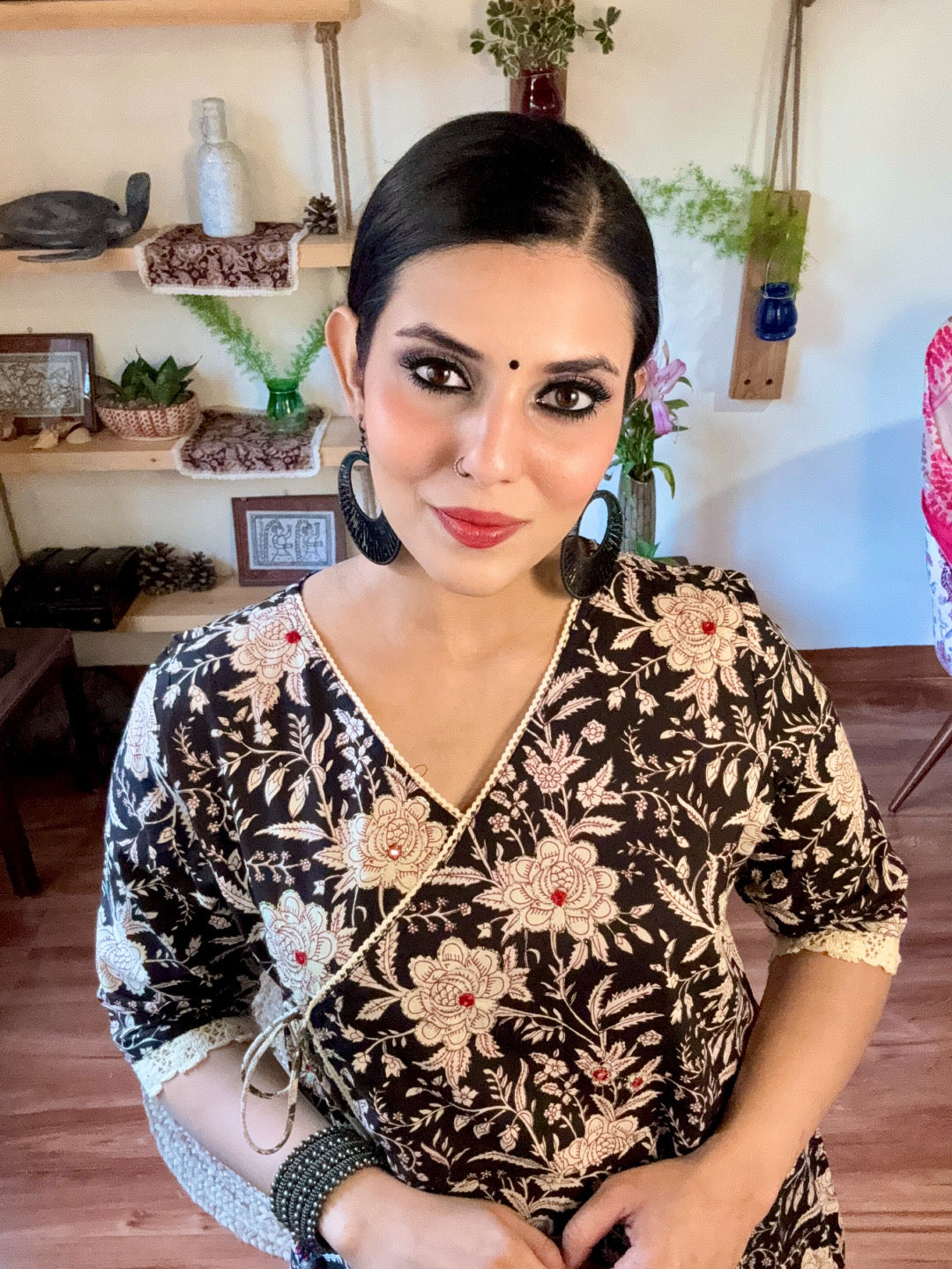 Tahirah Black Cotton Suit | Param Iqbal 