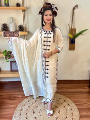 Sidra White Cotton Suit | Param Iqbal 