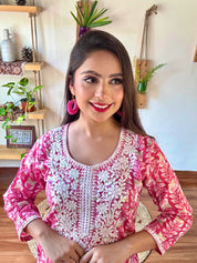 Gulrukh Pink Cotton Suit