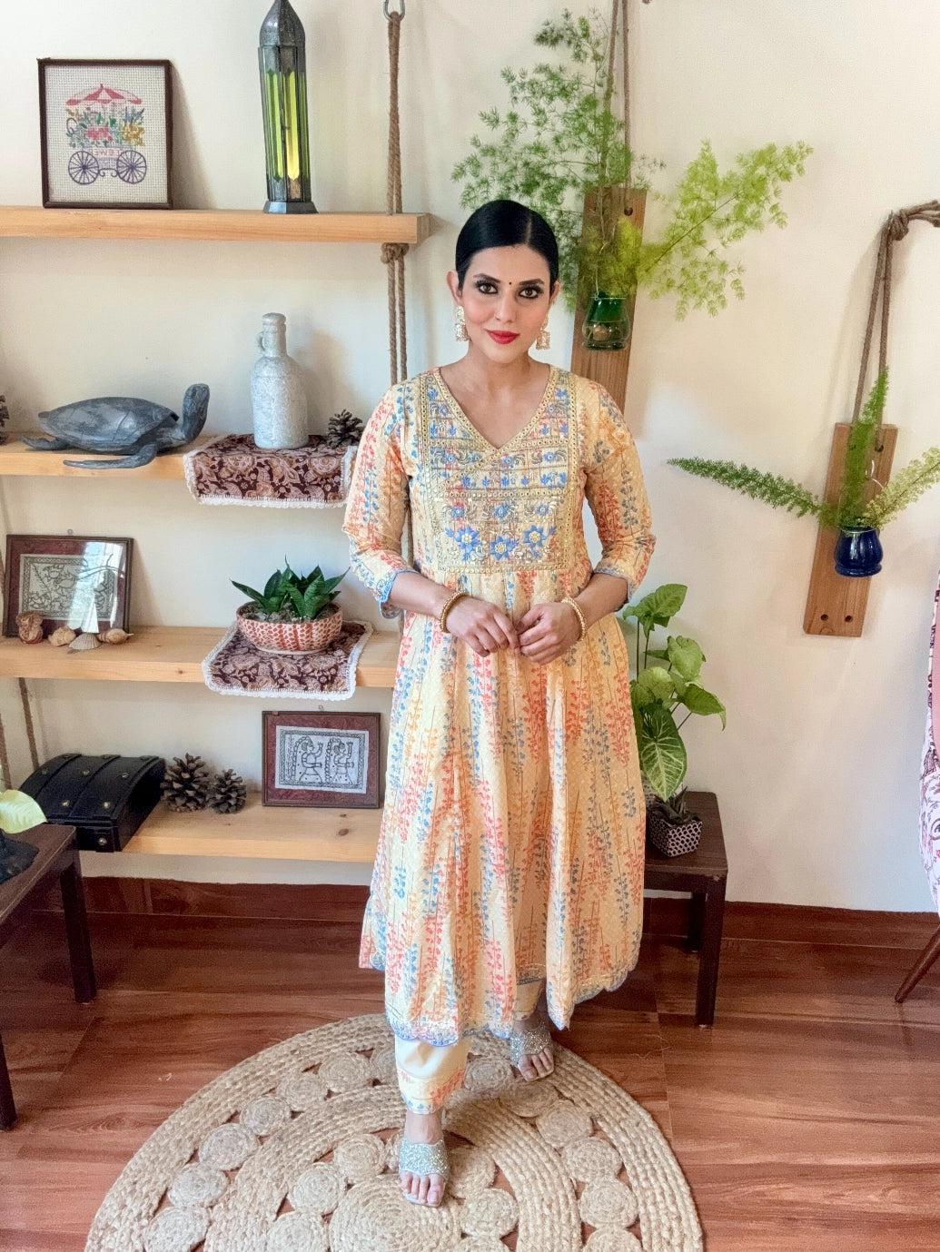 Imara Pastel Yellow Cotton Suit | Param Iqbal 
