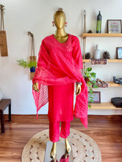 Mehreen Red Silk Suit